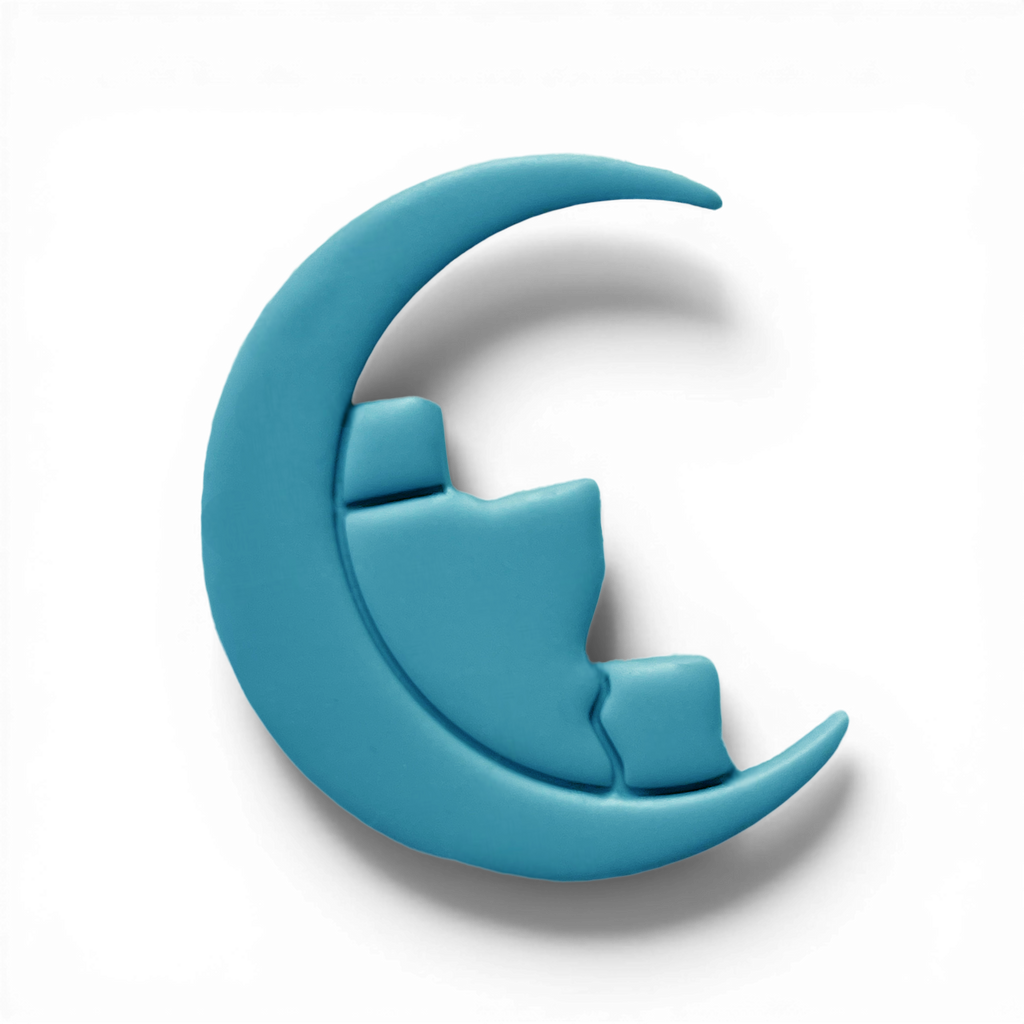 Polymer Clay Blue Moon Mountain Cutter