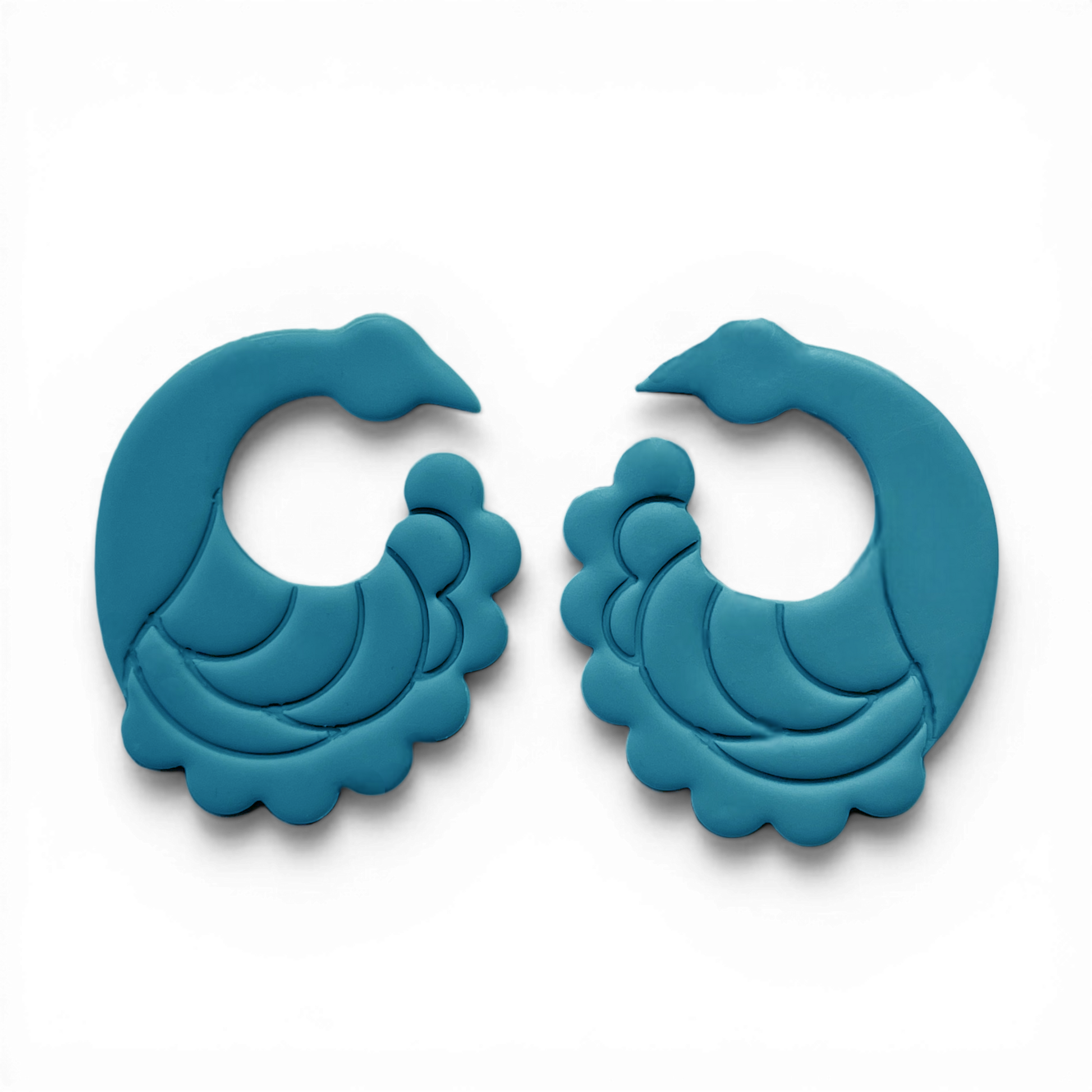 Polymer Clay Blue peacocks Cutter