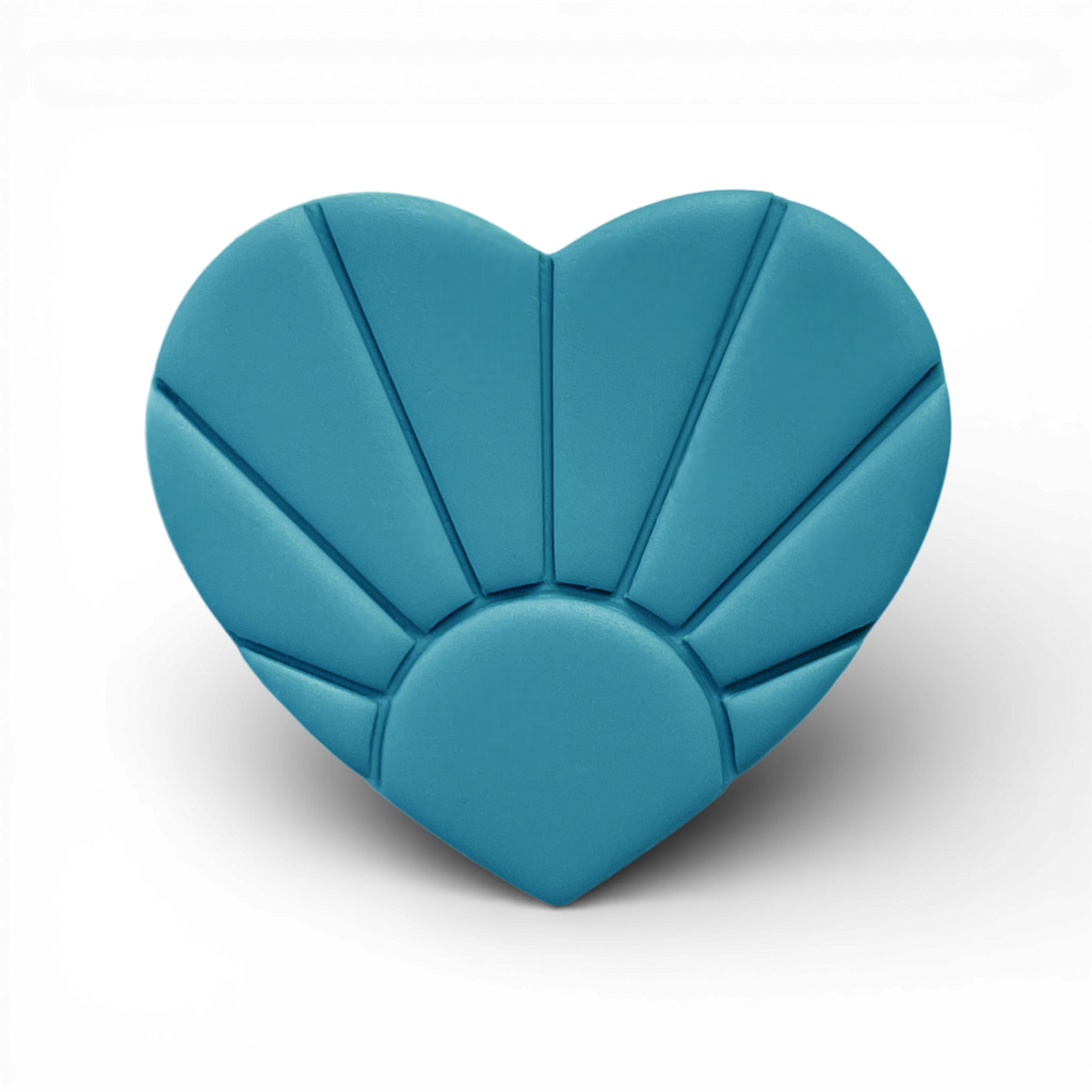 Polymer Clay Blue Radiant Heart Cutter