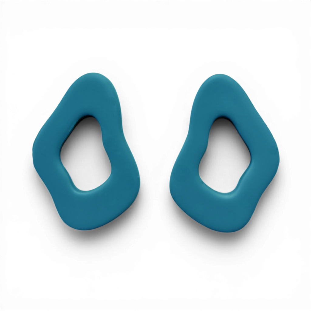 Polymer Clay Blue River Loop Cutter Set of 2