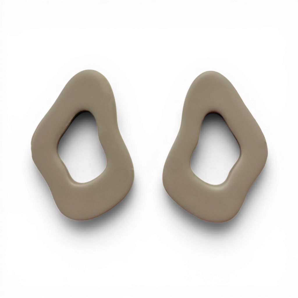 Polymer Clay Taupe River Loop Cutter Set of 2