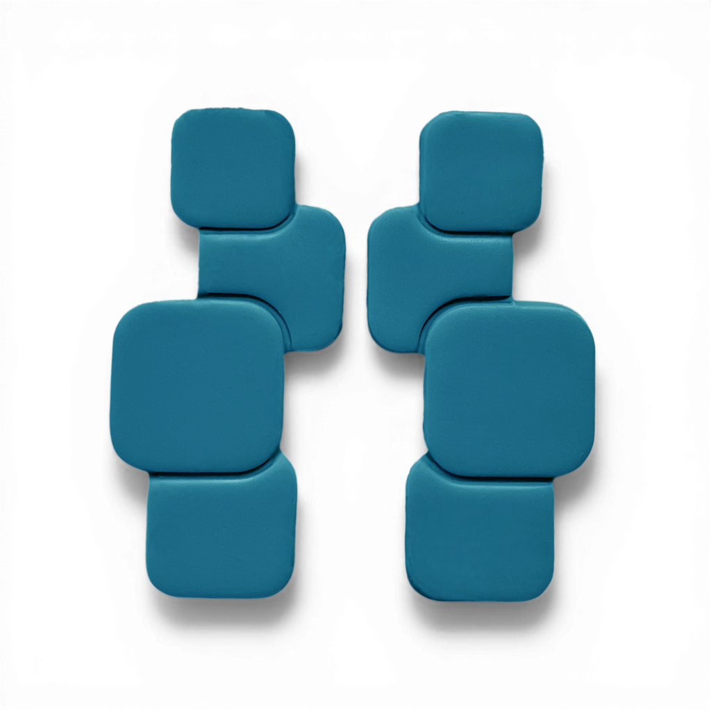 Polymer Clay Blue Square Drop Cutter Set of 2