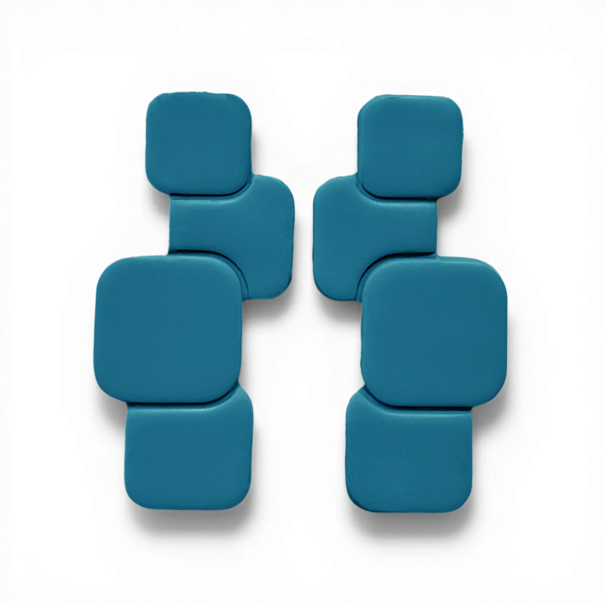 Polymer Clay Blue Square Drop Cutter Set of 2