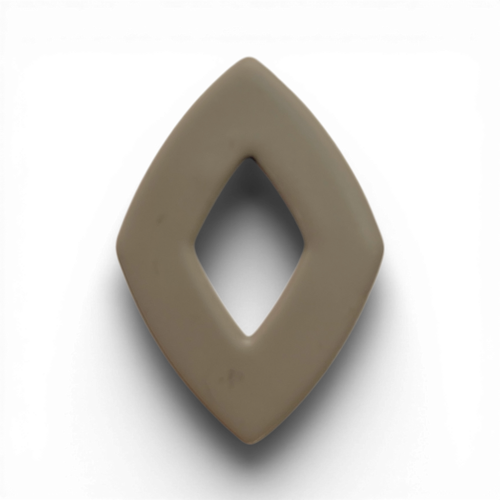 Polymer Clay Taupe Diamond Frame Cutter