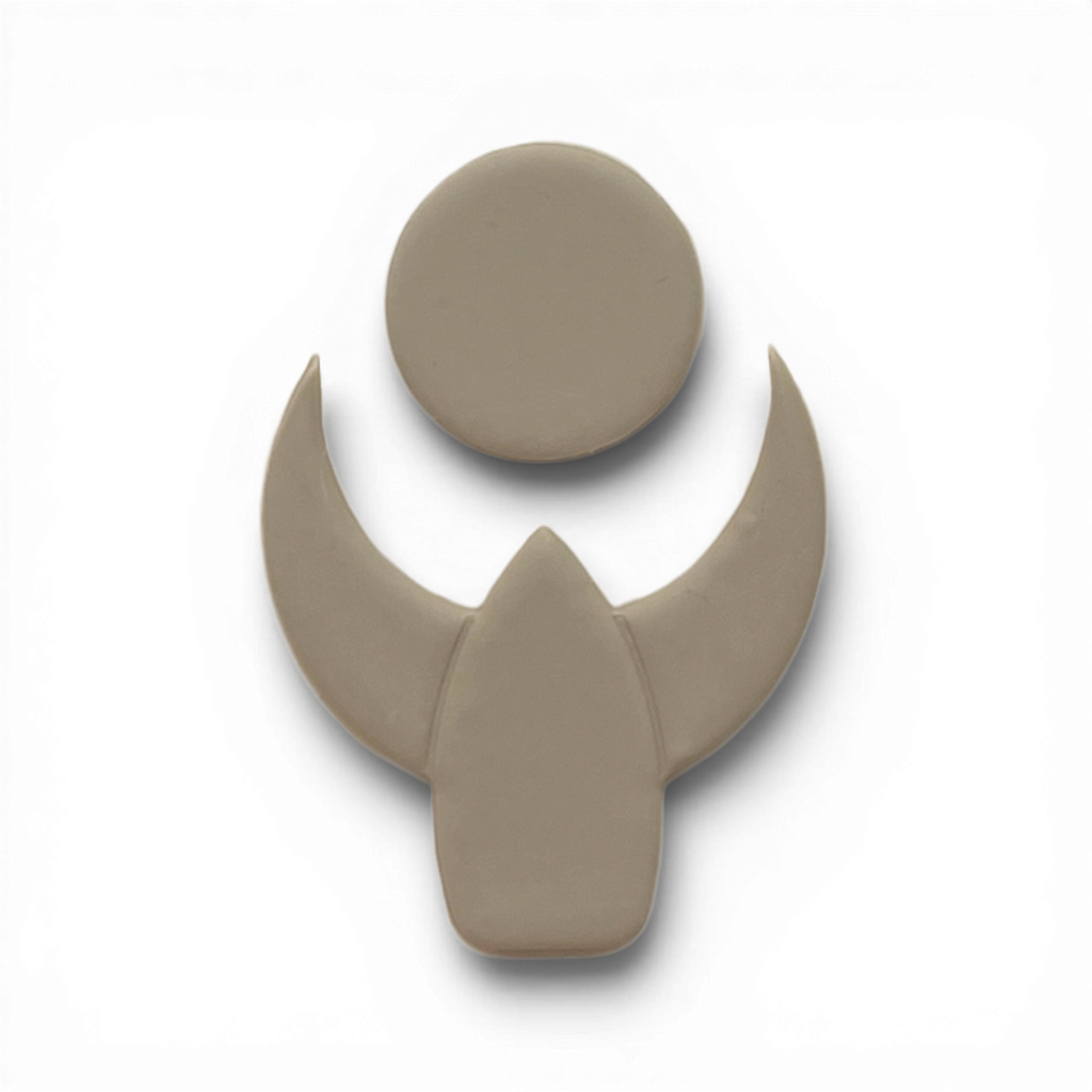 Polymer Clay Taupe Lunar Embrace Cutter