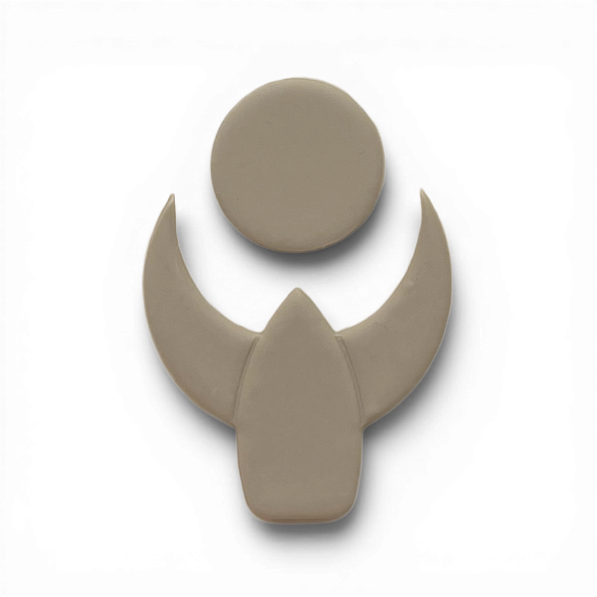 Polymer Clay Taupe Lunar Embrace Cutter