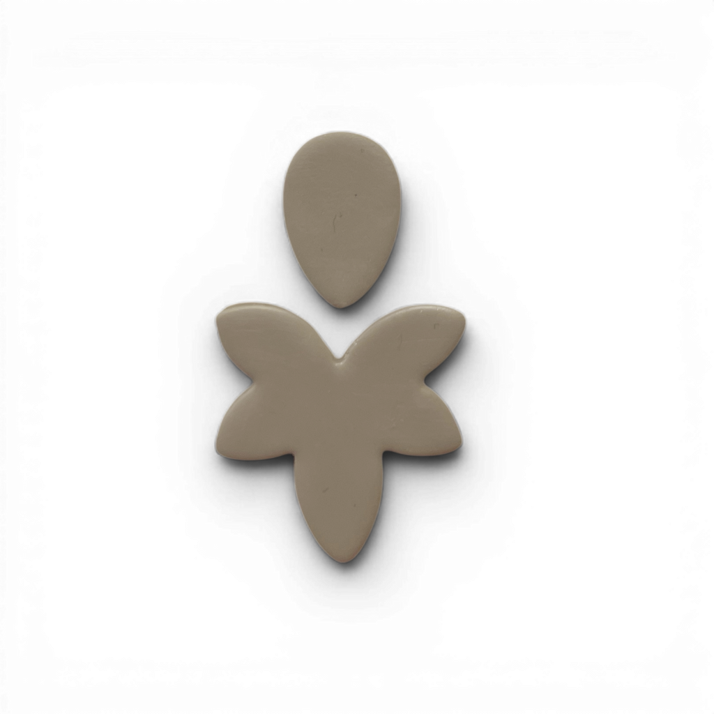 Polymer Clay Taupe pearl flower Cutter