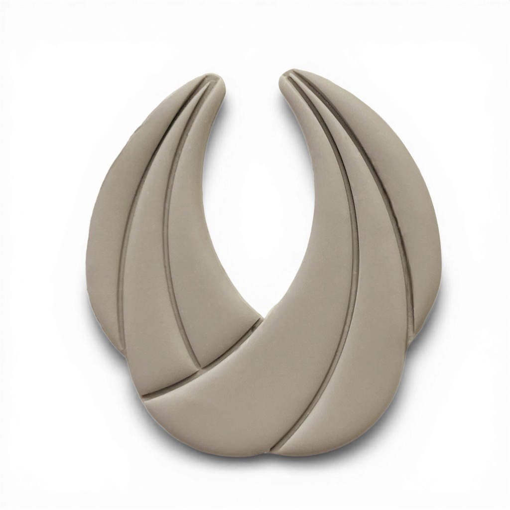 Polymer Clay Taupe Petal Flame Cutter