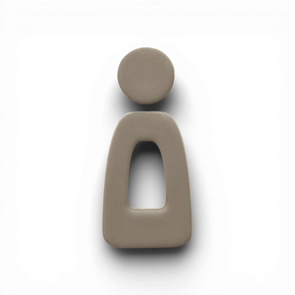 Polymer Clay Taupe Soft Trapezoid Donut Drop Cutter