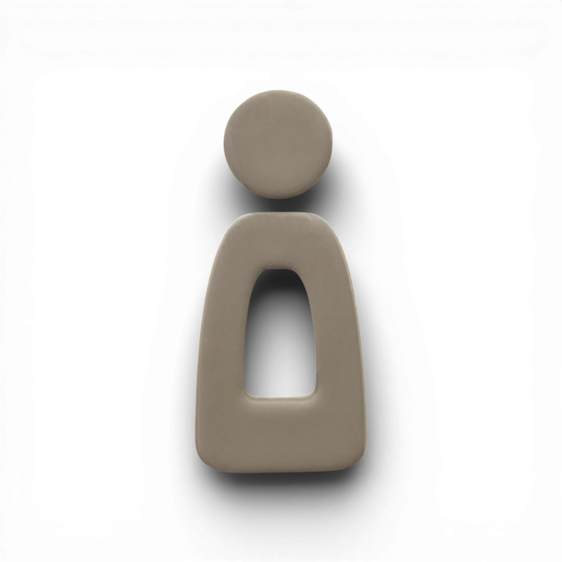 Polymer Clay Taupe Soft Trapezoid Donut Drop Cutter