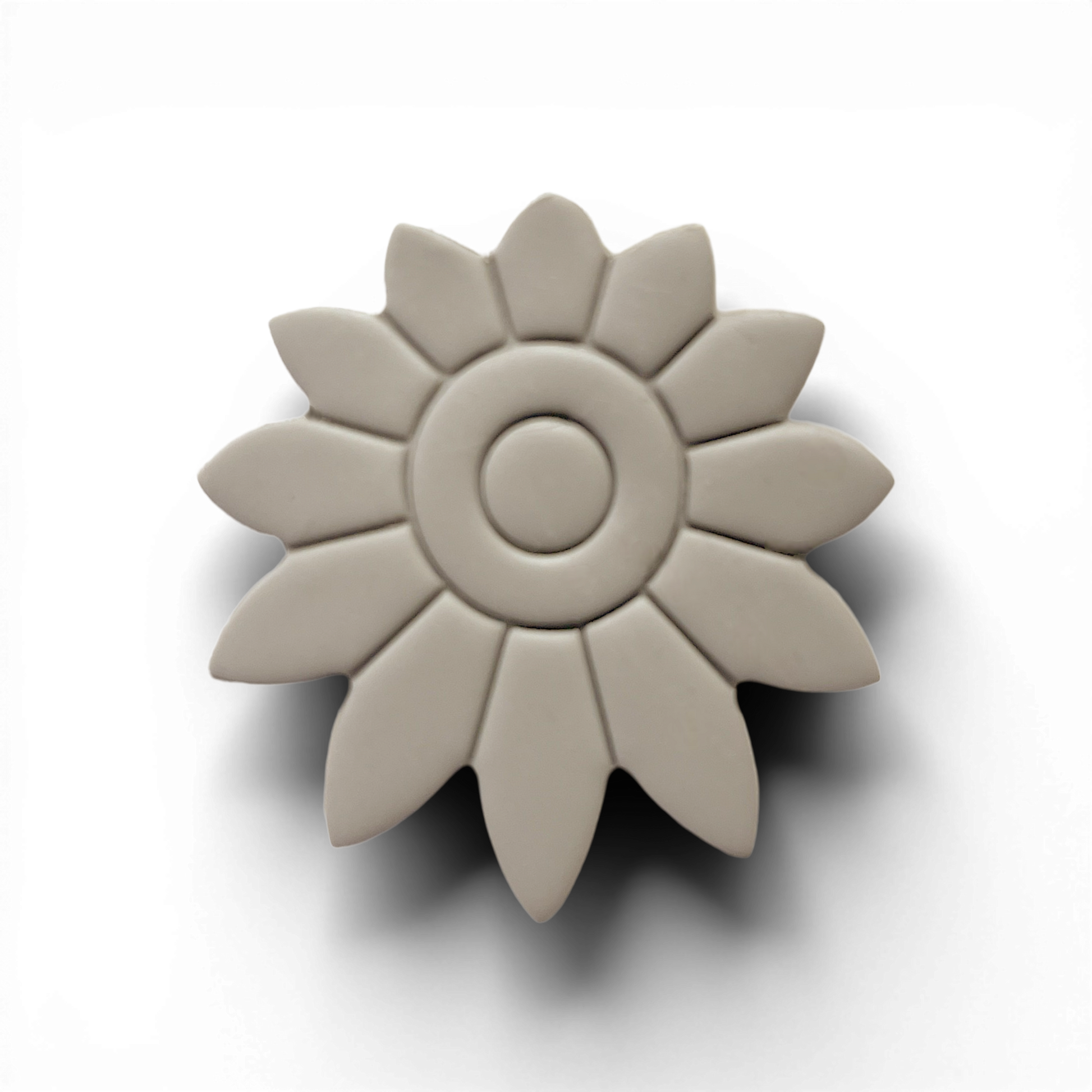 Polymer Clay Taupe Boho Daisy 2 Cutter