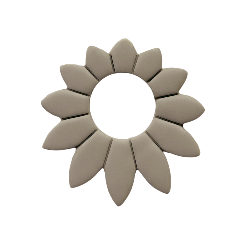 Polymer Clay Taupe Boho Daisy Donut Cutter