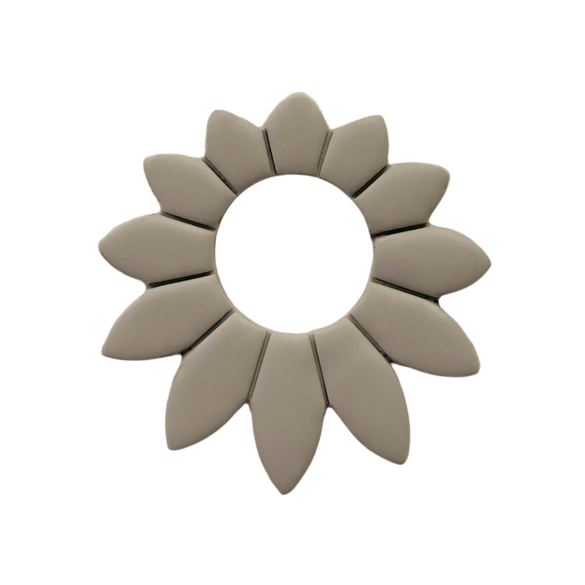 Polymer Clay Taupe Boho Daisy Donut Cutter