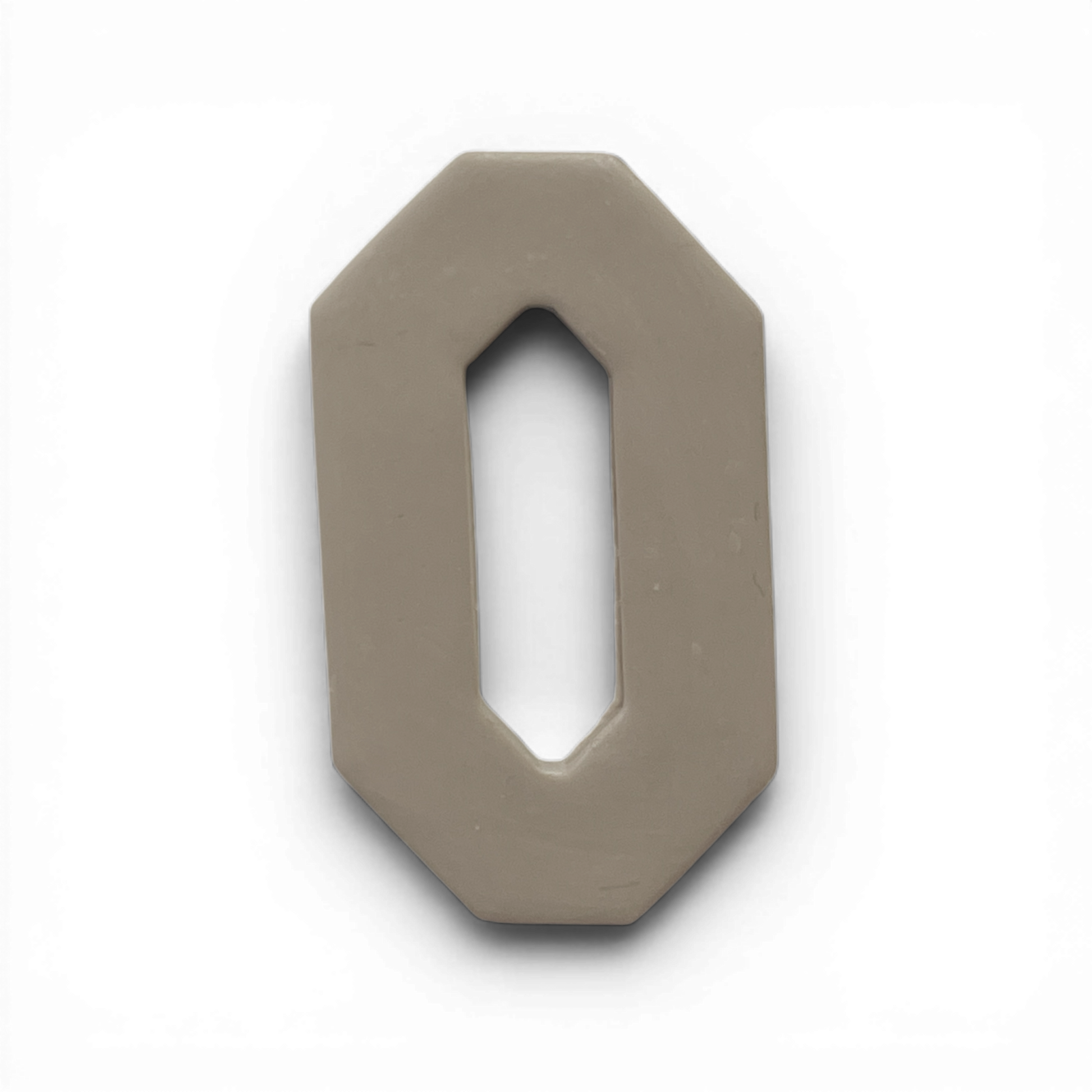 Polymer Clay Taupe Long Octagon Donut Cutter