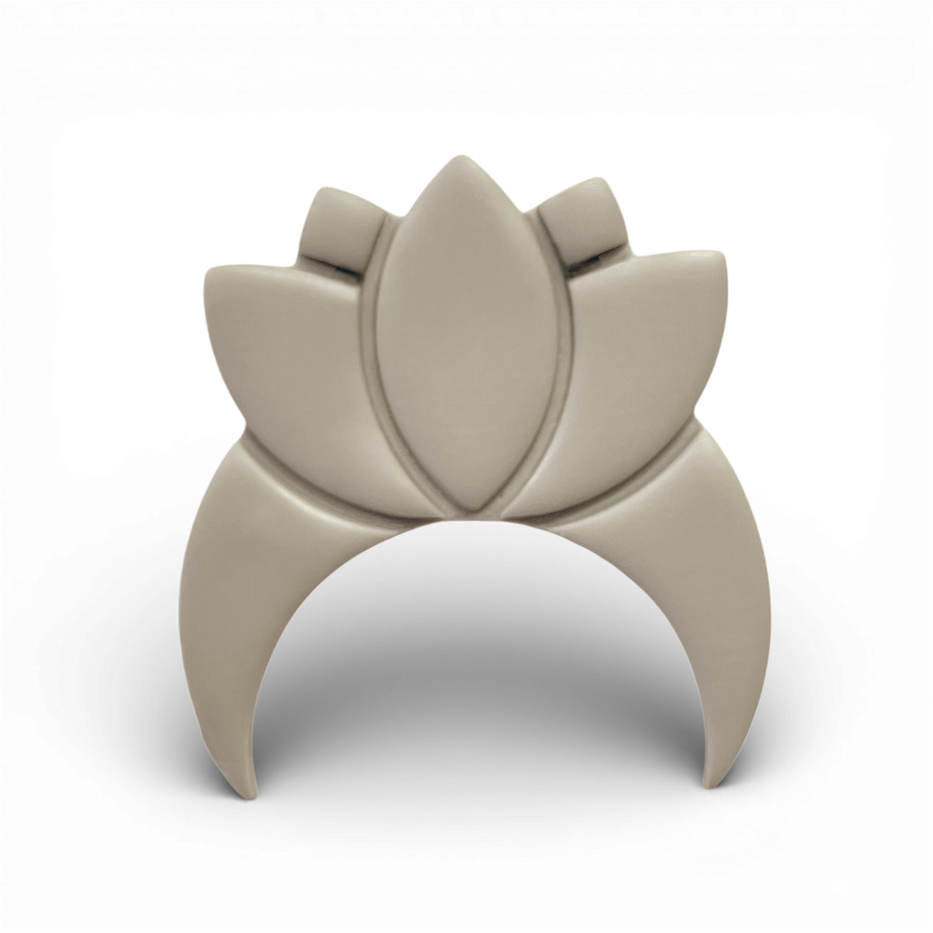 Polymer Clay Taupe Lotus Moon Cutter