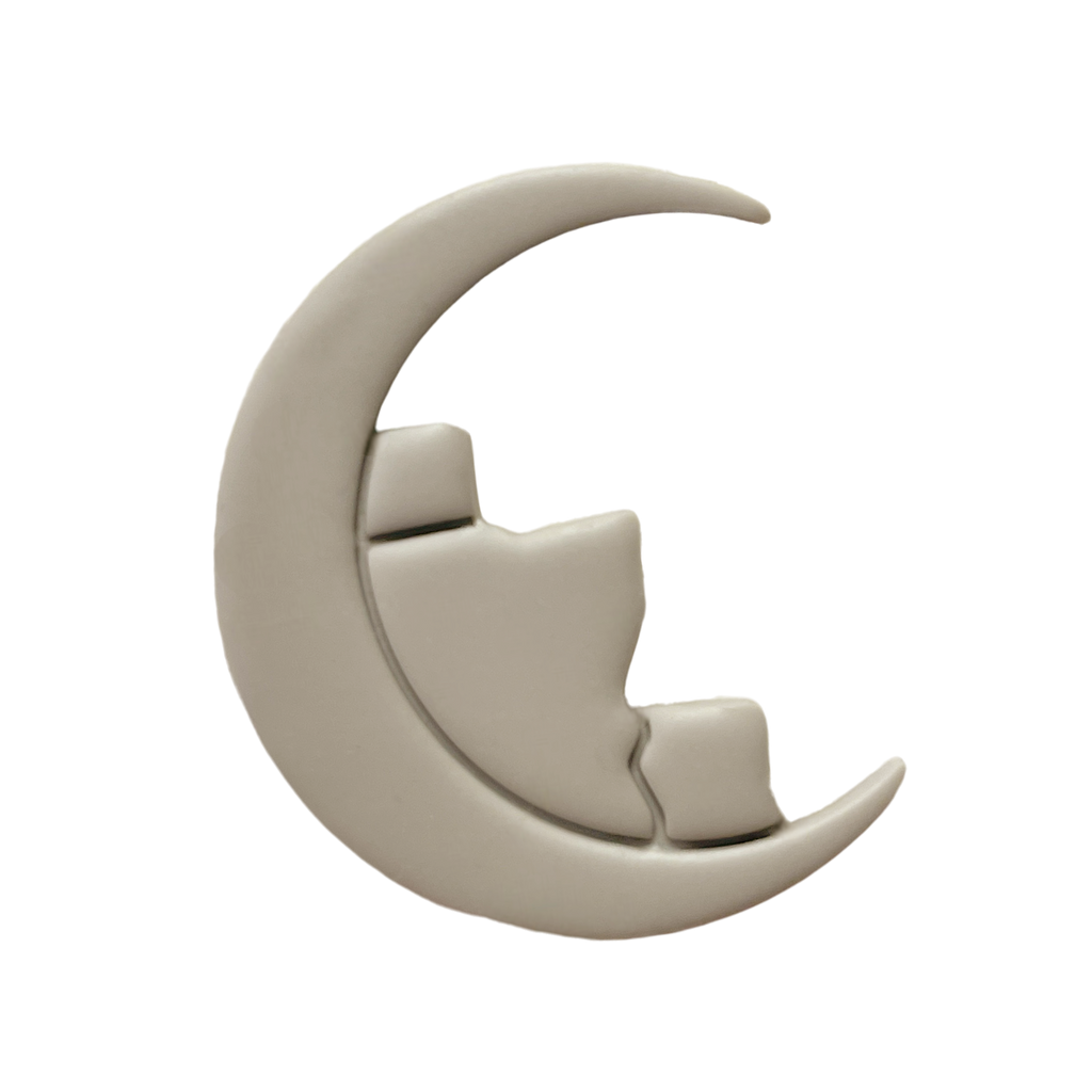 Polymer Clay Taupe Moon Mountain Cutter