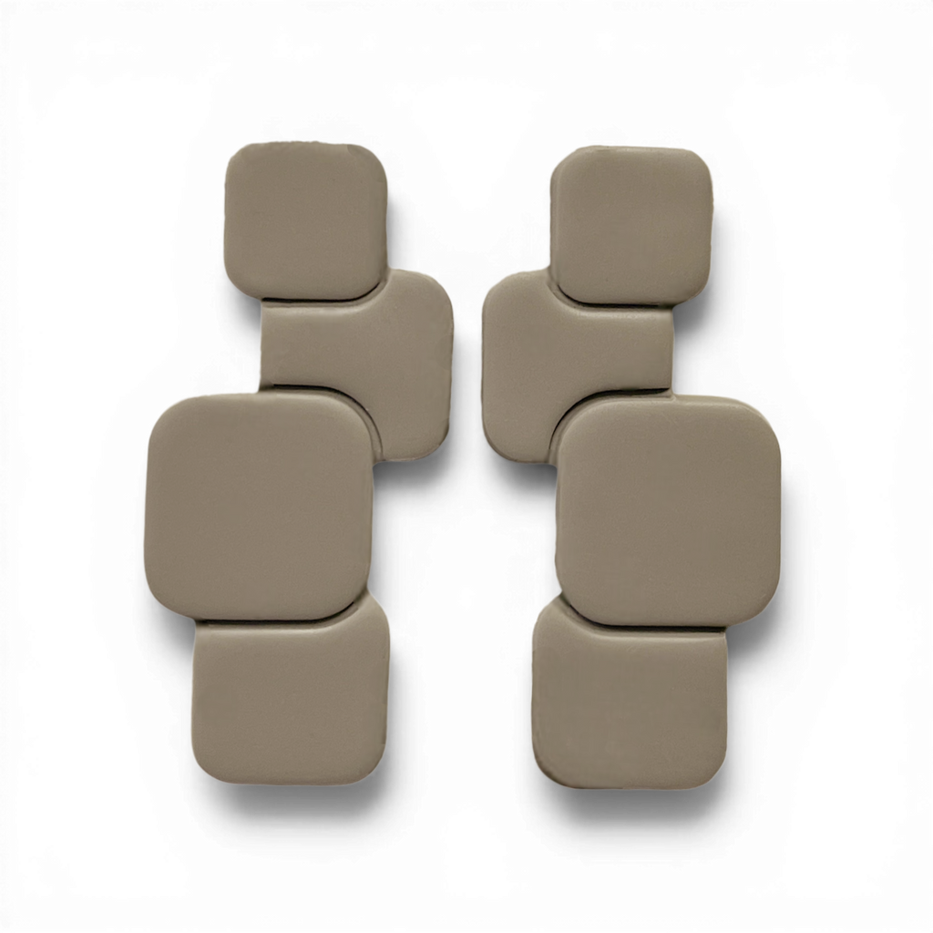 Polymer Clay Taupe Square Drop Cutter Set of 2
