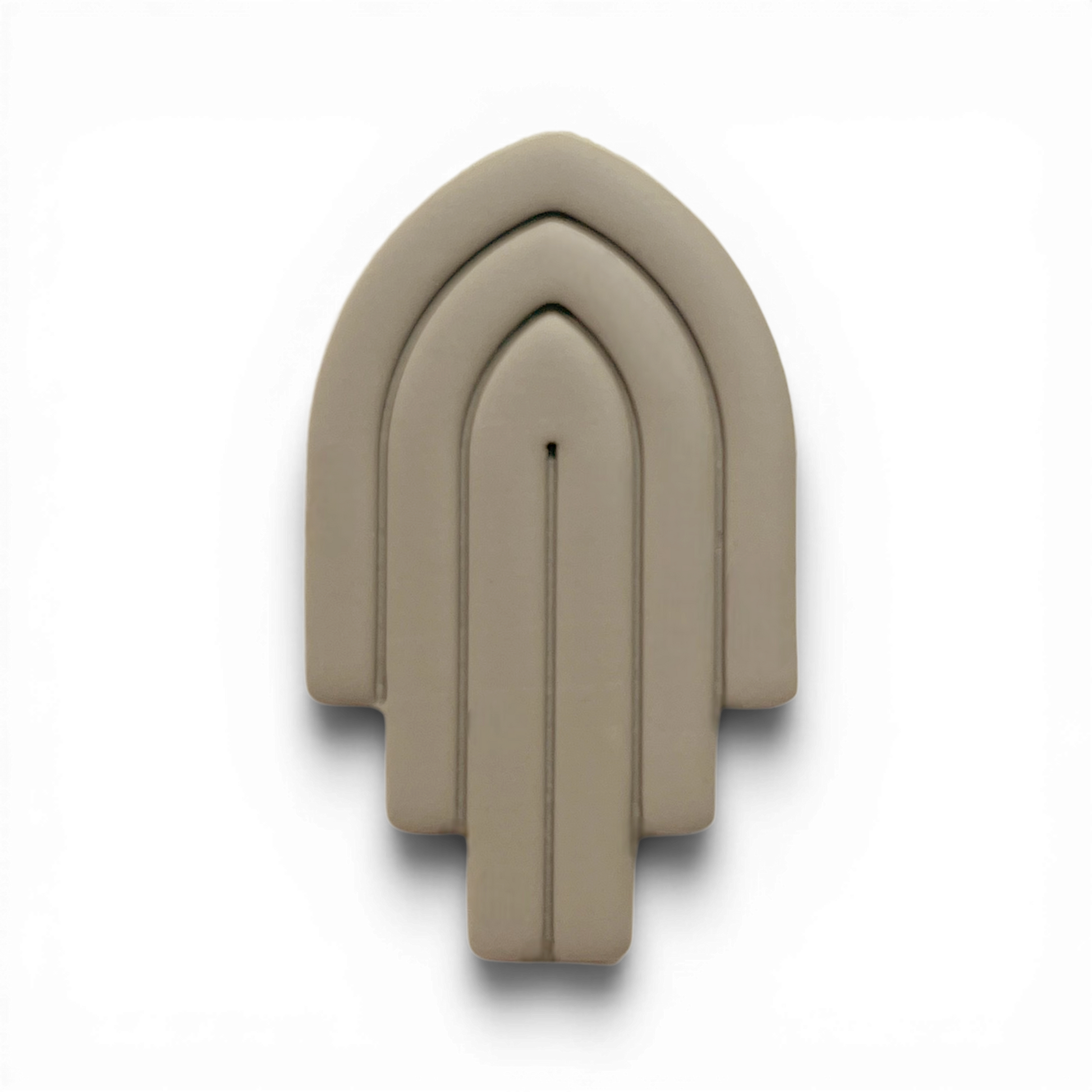 Polymer Clay Taupe Staggered Layered Arch Cutter