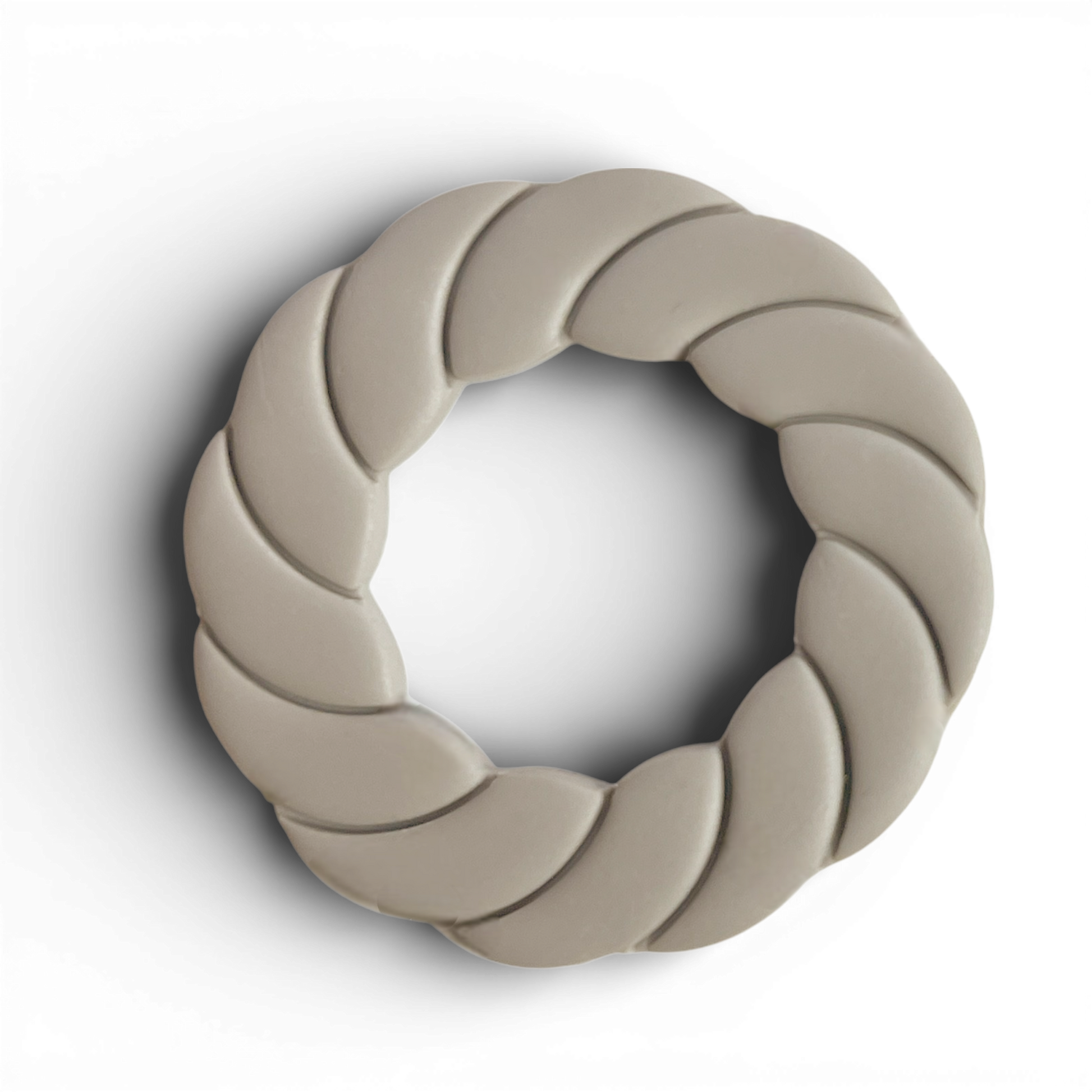 Polymer Clay Taupe twist wreath Cutter