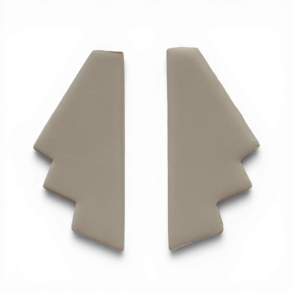 Polymer Clay Taupe Vanta Deco Cutter Set of 2