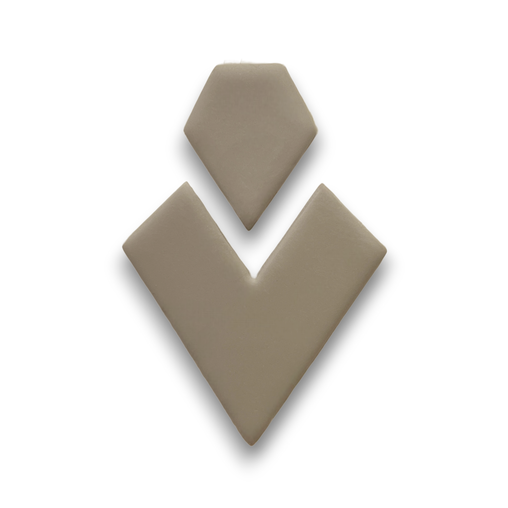 Polymer Clay Taupe Vertex Drop Cutter