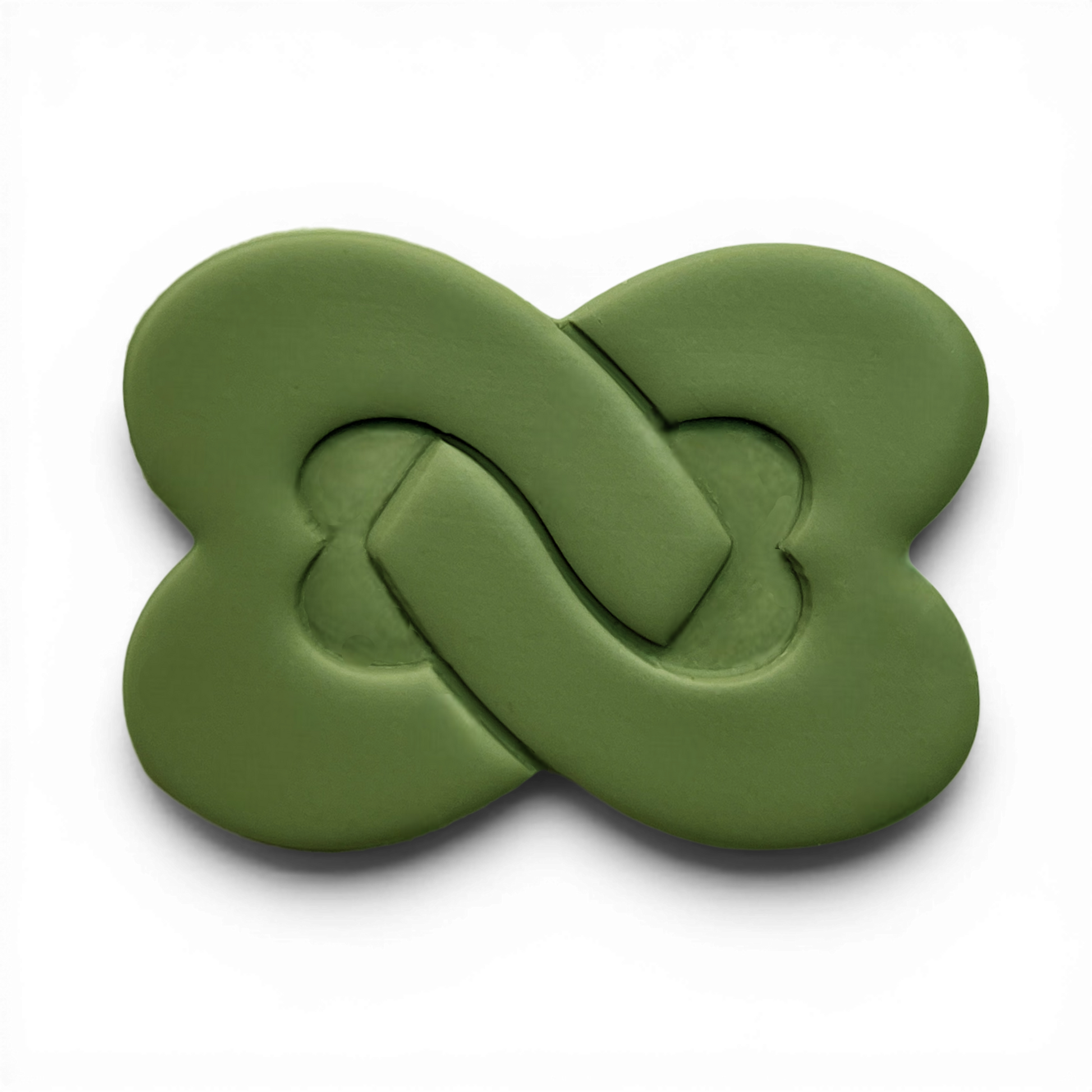 Polymer Clay Olive Entwined Hearts 2 Cutter