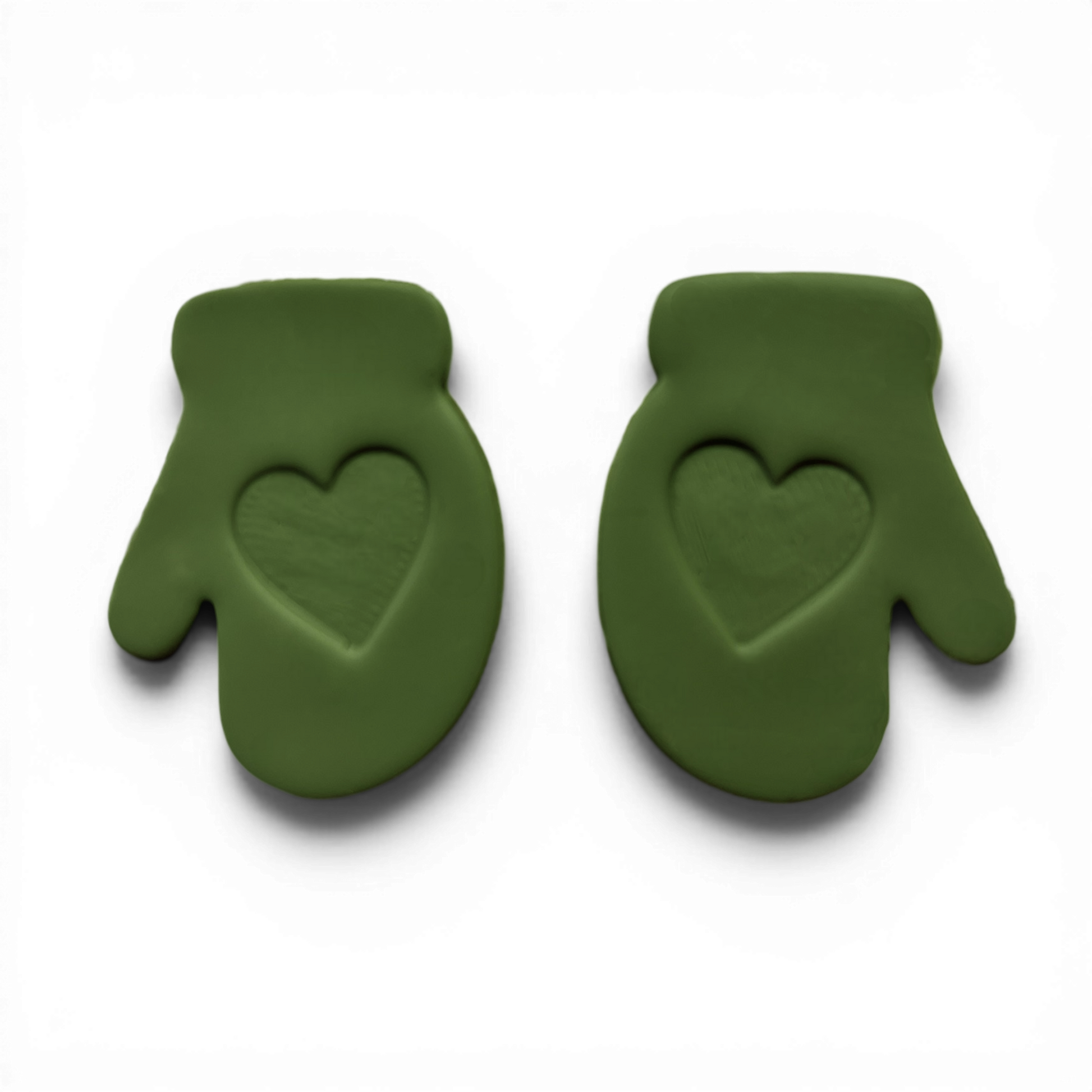 Polymer Clay Olive Love Mittens Set of 2 Cutter Set of 2