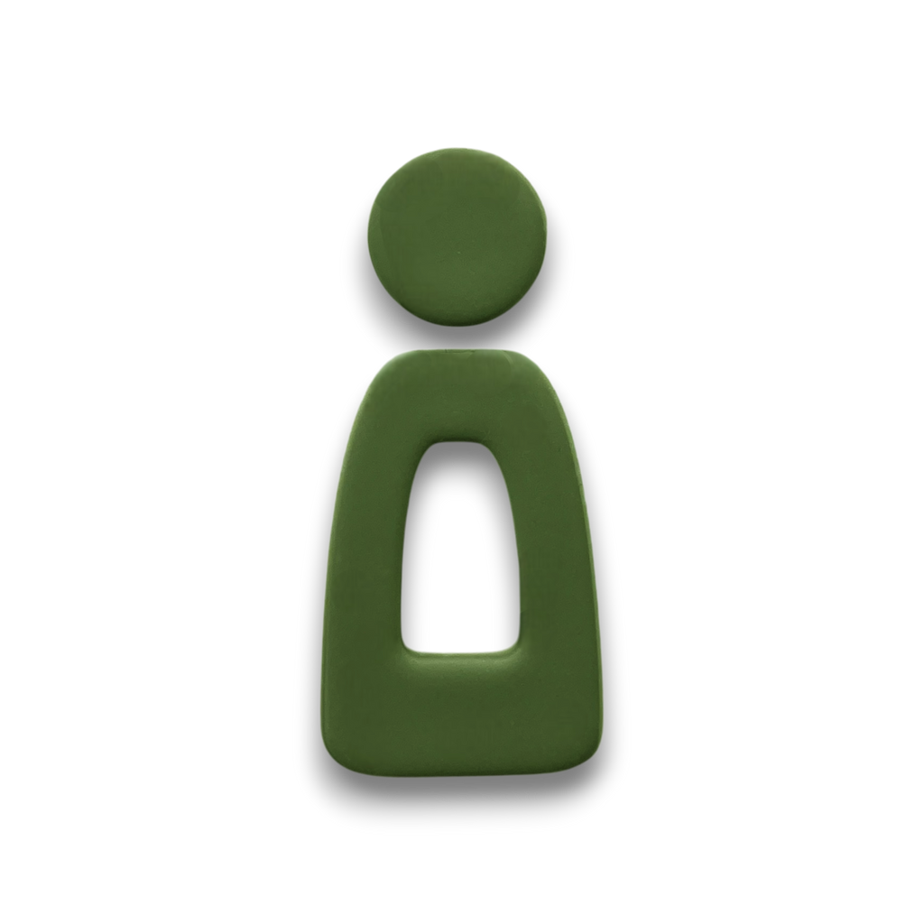 Polymer Clay Olive Soft Trapezoid Donut Drop Cutter