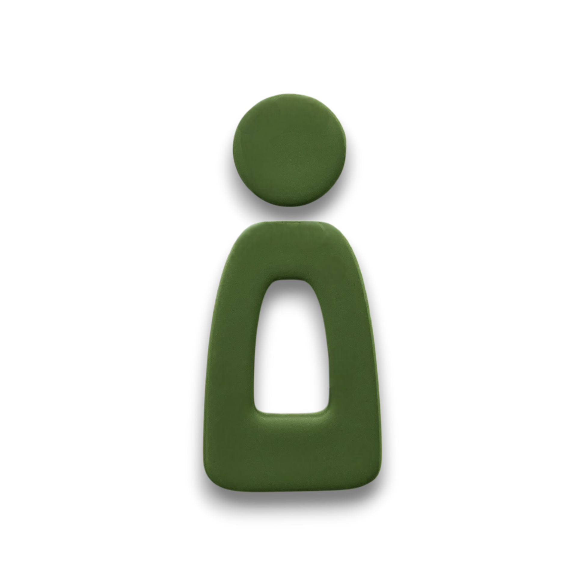 Polymer Clay Olive Soft Trapezoid Donut Drop Cutter