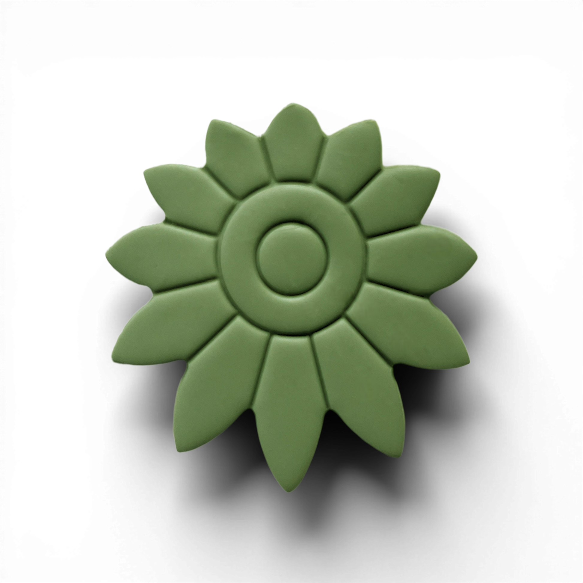Polymer Clay Olive Boho Daisy 2 Cutter