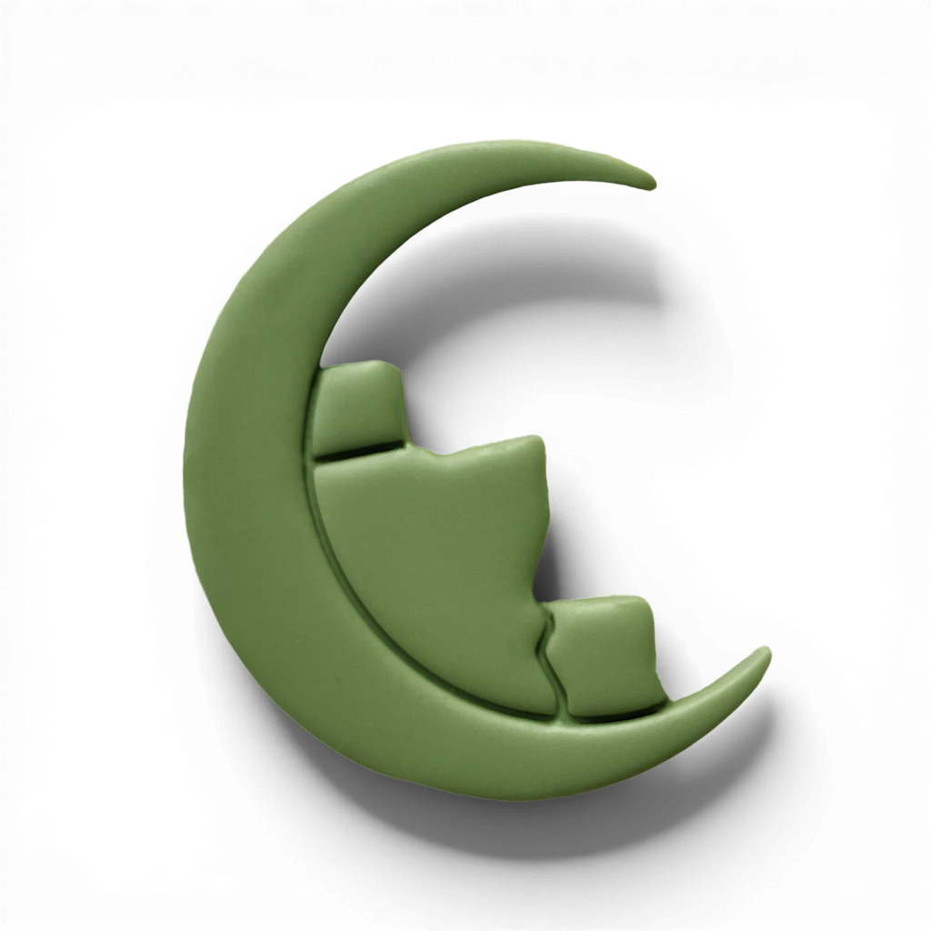 Polymer Clay Olive Moon Mountain Cutter