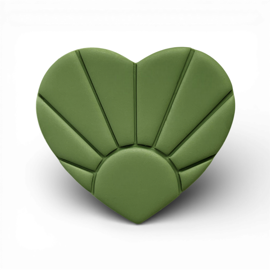 Polymer Clay Olive Radiant Heart Cutter