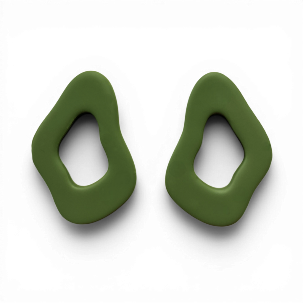 Polymer Clay Olive River Loop Cutter Set of 2
