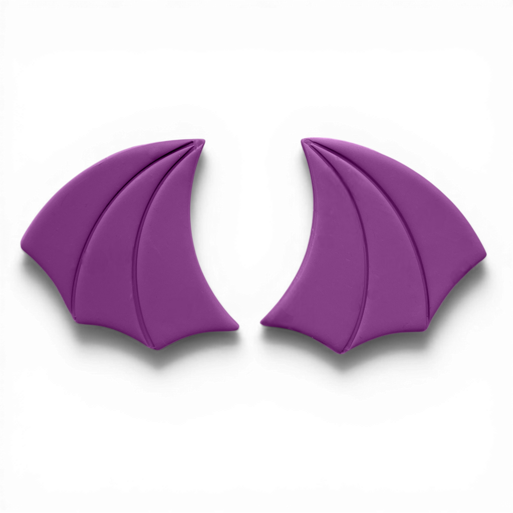 Polymer Clay Lavender Bloodmoon Wing  Cutter Set of 2
