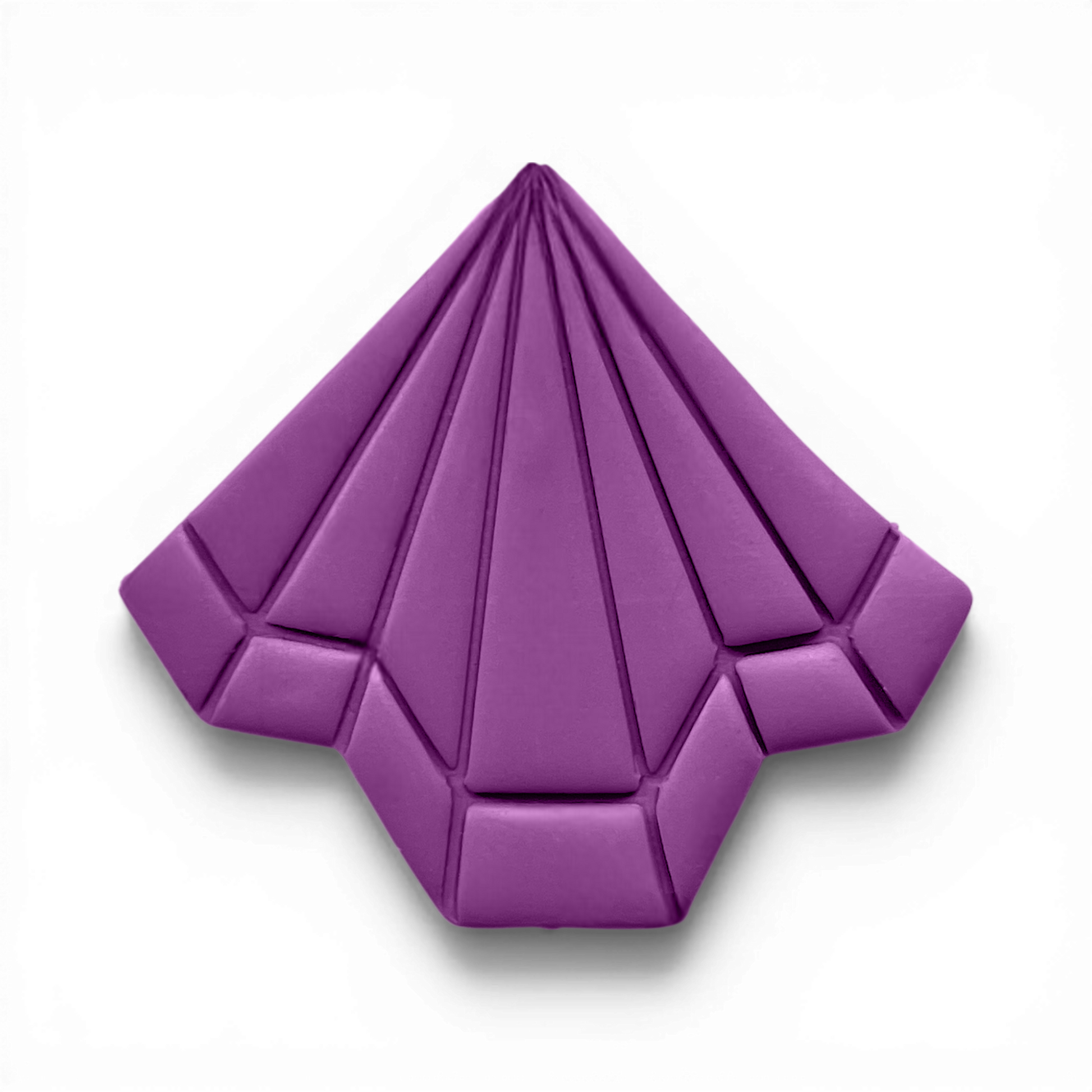 Polymer Clay Lavender Deco Fan Crest Cutter