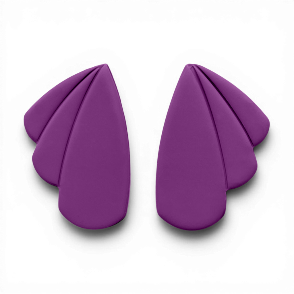 Polymer Clay Lavender Flow Wing set of 2 Cutter Set of 2