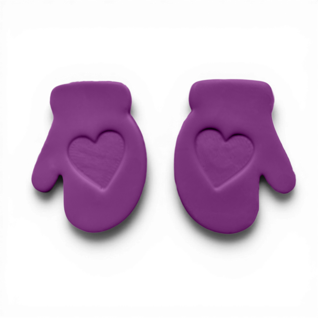 Polymer Clay Lavender Love Mittens Set of 2 Cutter Set of 2