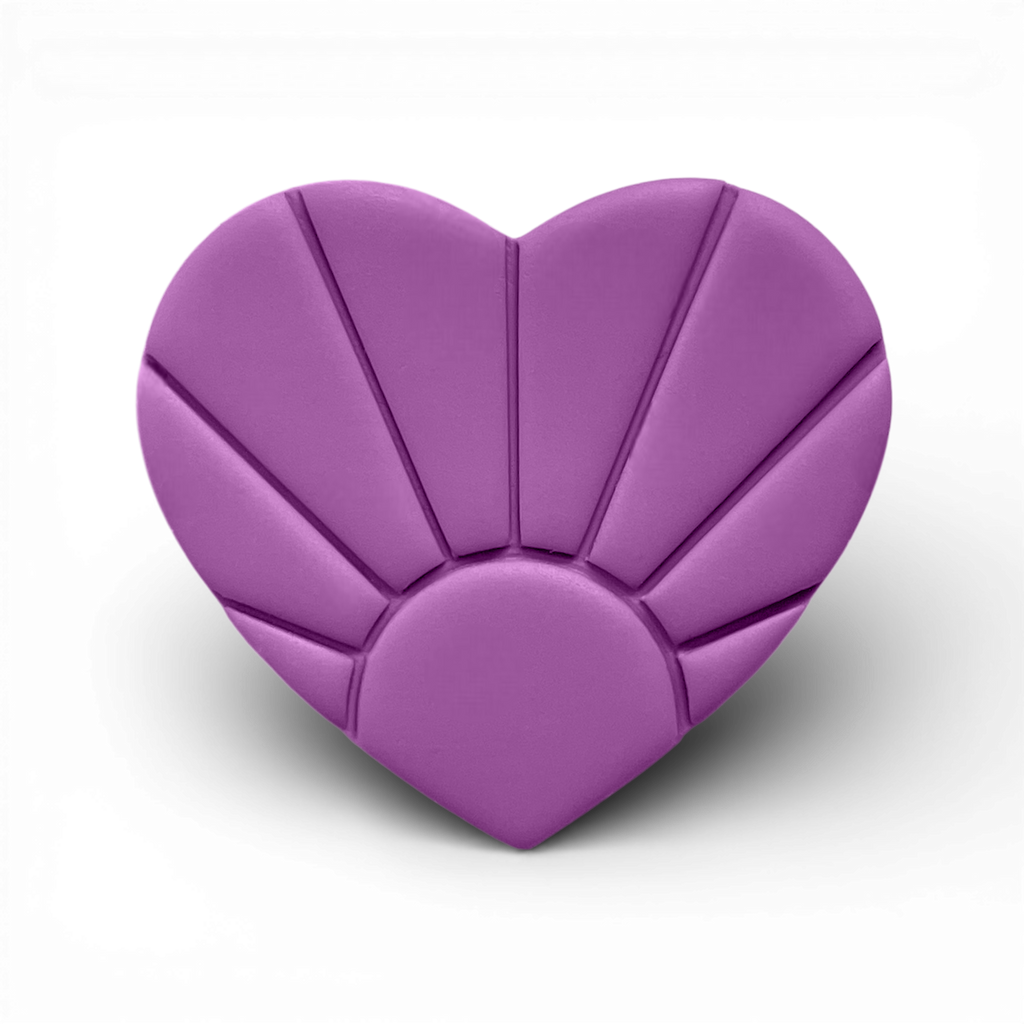 Polymer Clay Lavender Radiant Heart Cutter