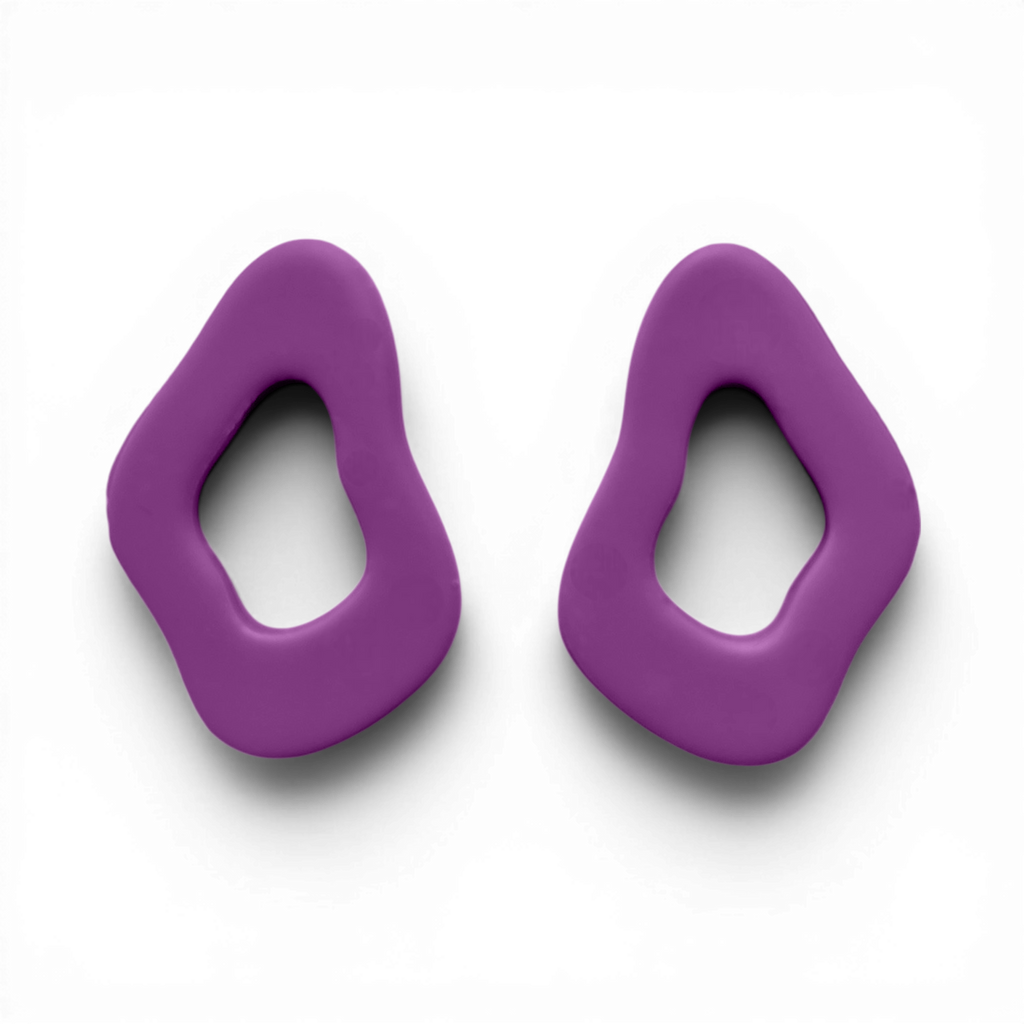 Polymer Clay Lavender River Loop Cutter Set of 2