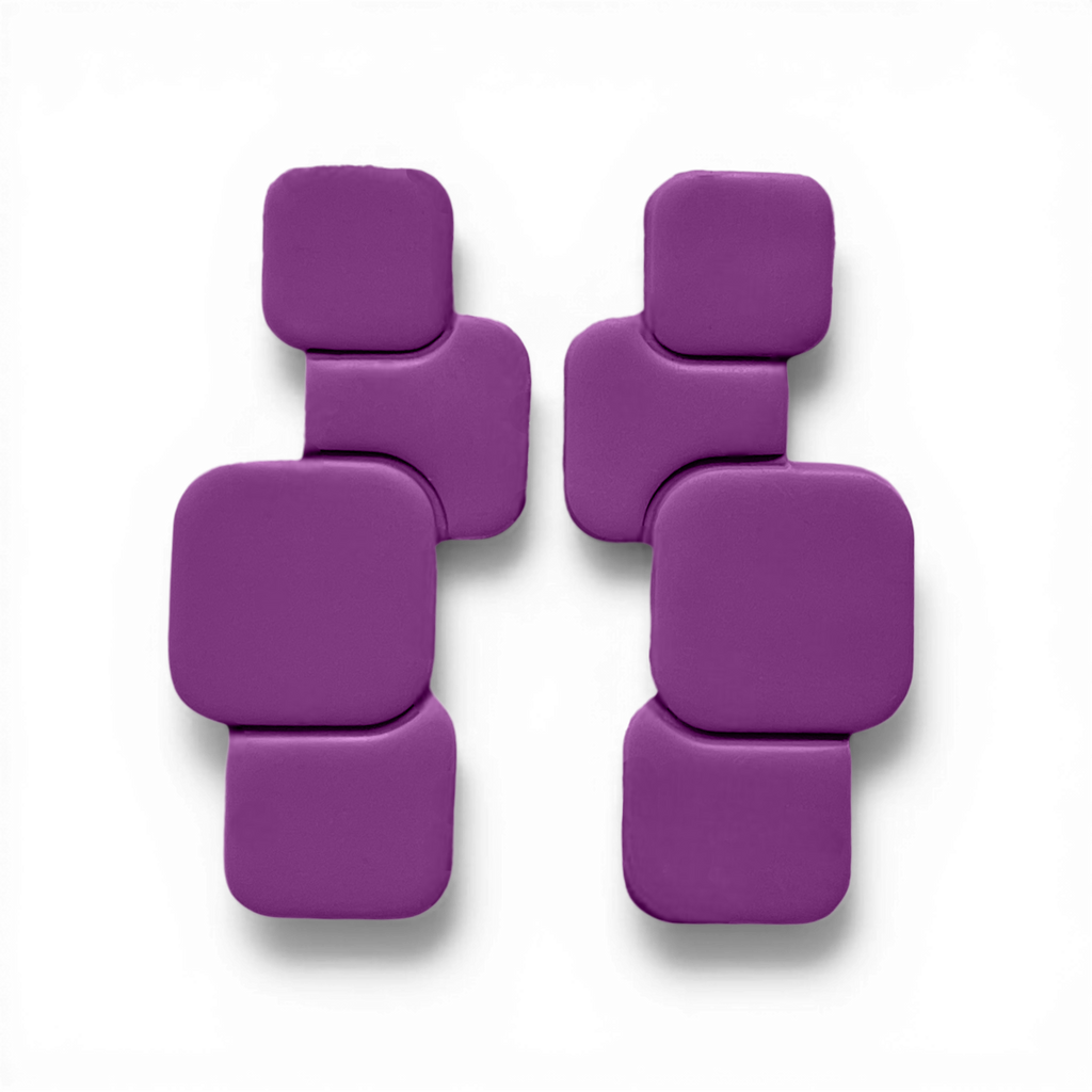 Polymer Clay Lavender Square Drop Cutter Set of 2