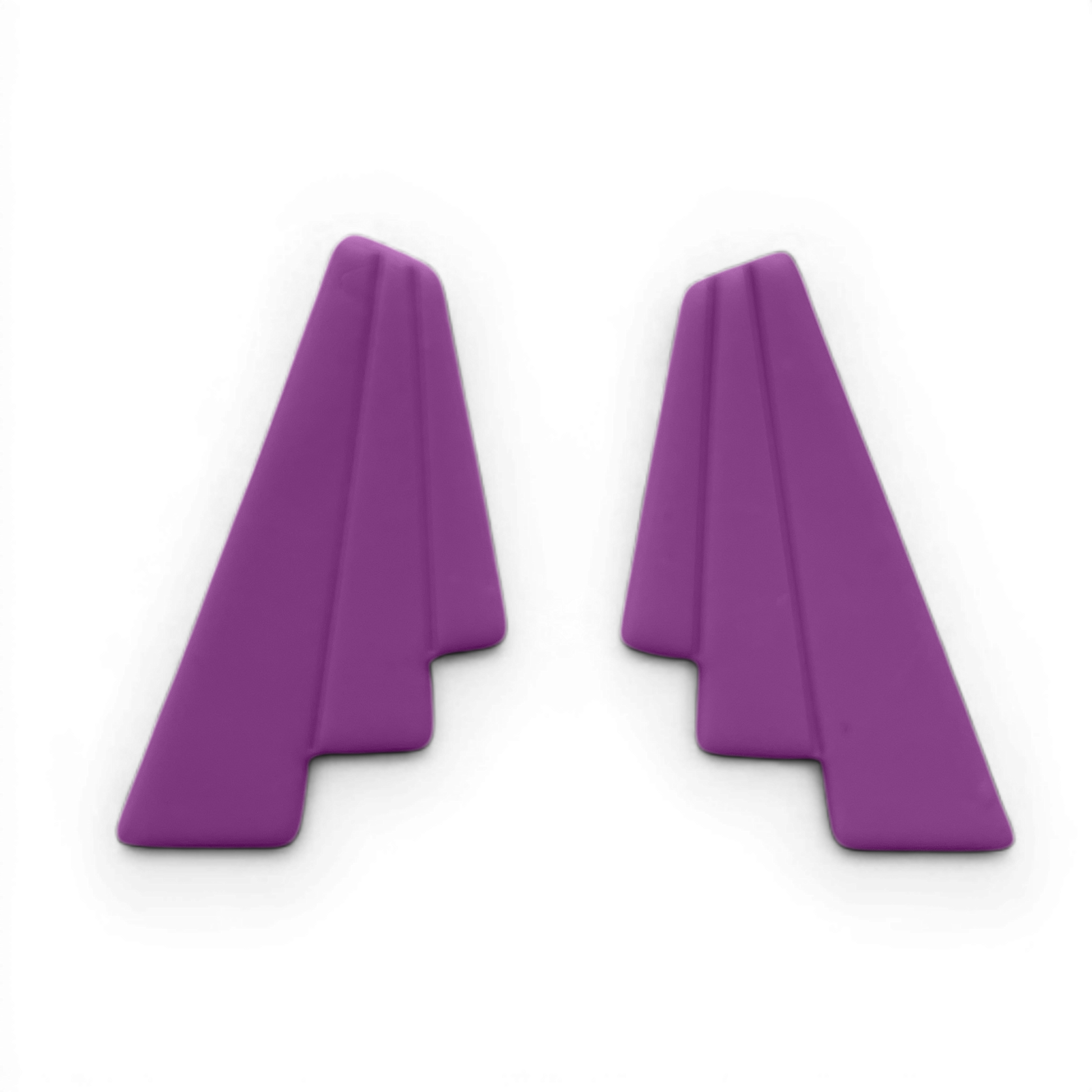 Lavender polymer clay apex drop cutouts for soft pastel statement designs.