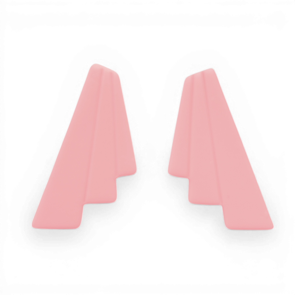 Pink polymer clay apex drop set cutouts for bold statement earrings.