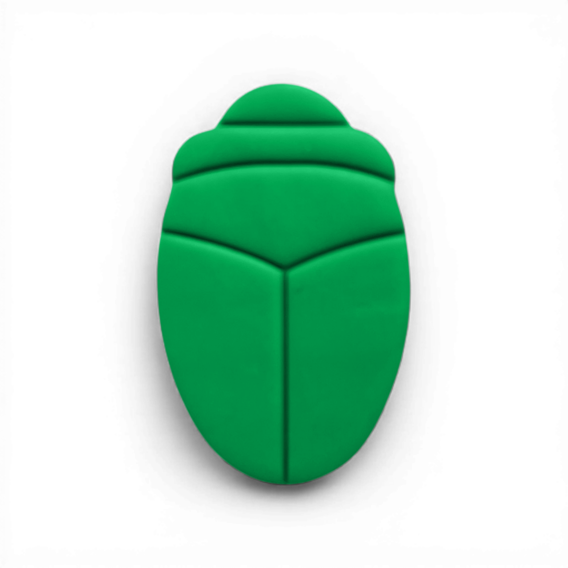 Beetle Polymer Clay Green
Beetle polymer clay shape in fresh green with rounded body and center seam on white background.
