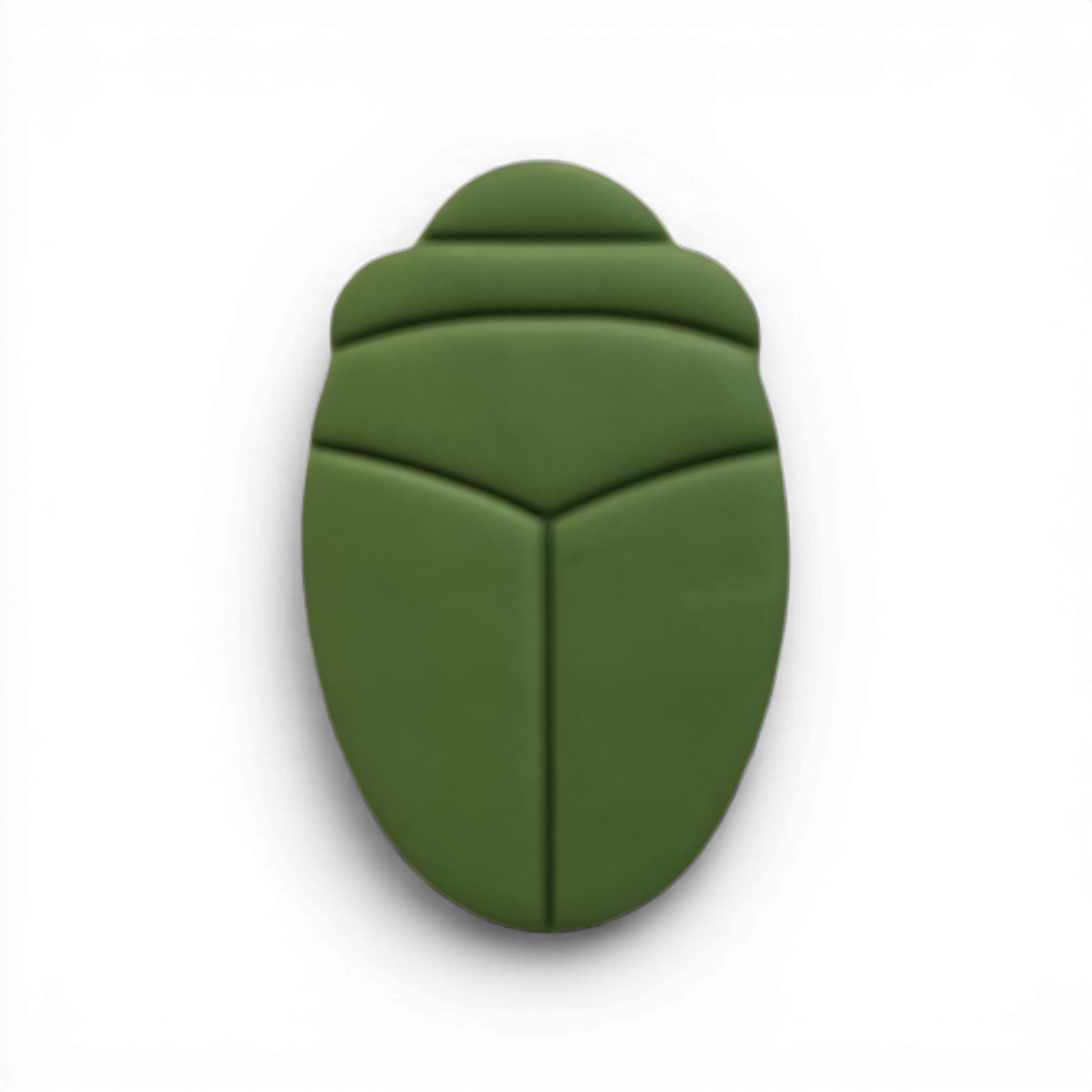 Beetle Polymer Clay Olive
Beetle polymer clay shape in muted olive green with subtle scarab detailing on white background.