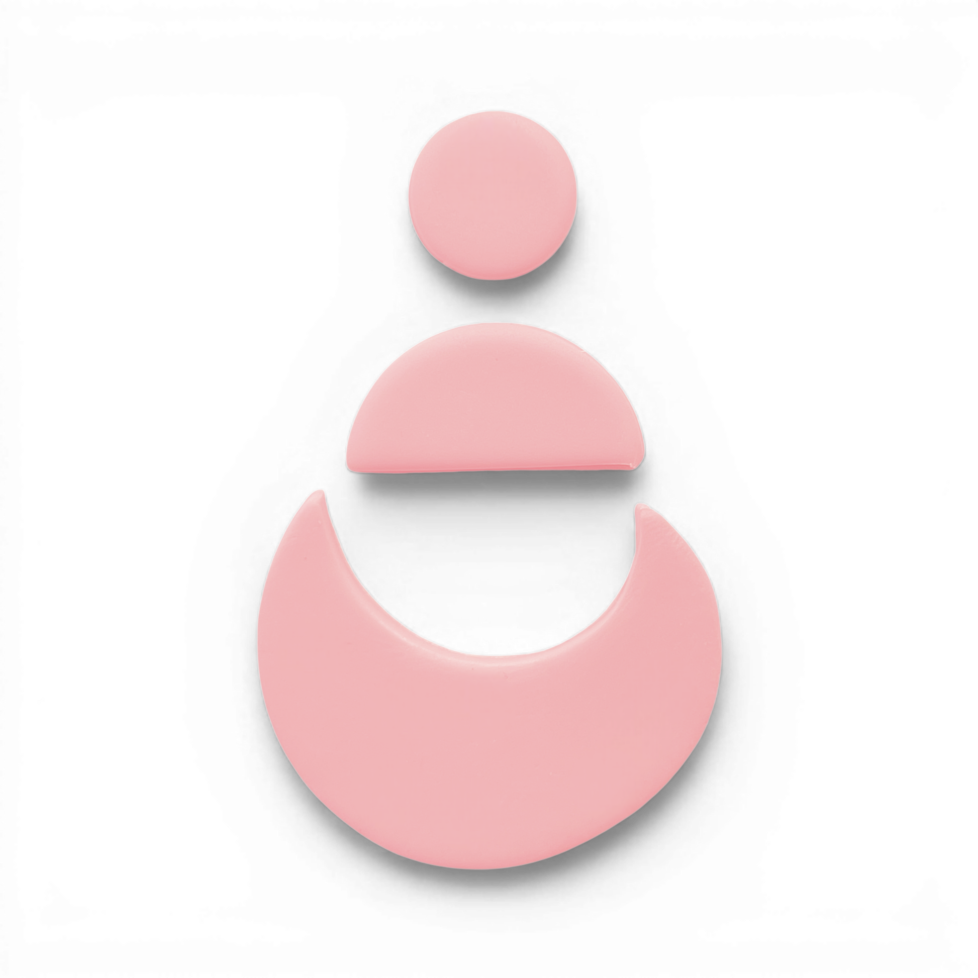 Crescent Stack Polymer Clay Pink
Crescent Stack polymer clay layered design in soft pink with stacked arc silhouette on white background.