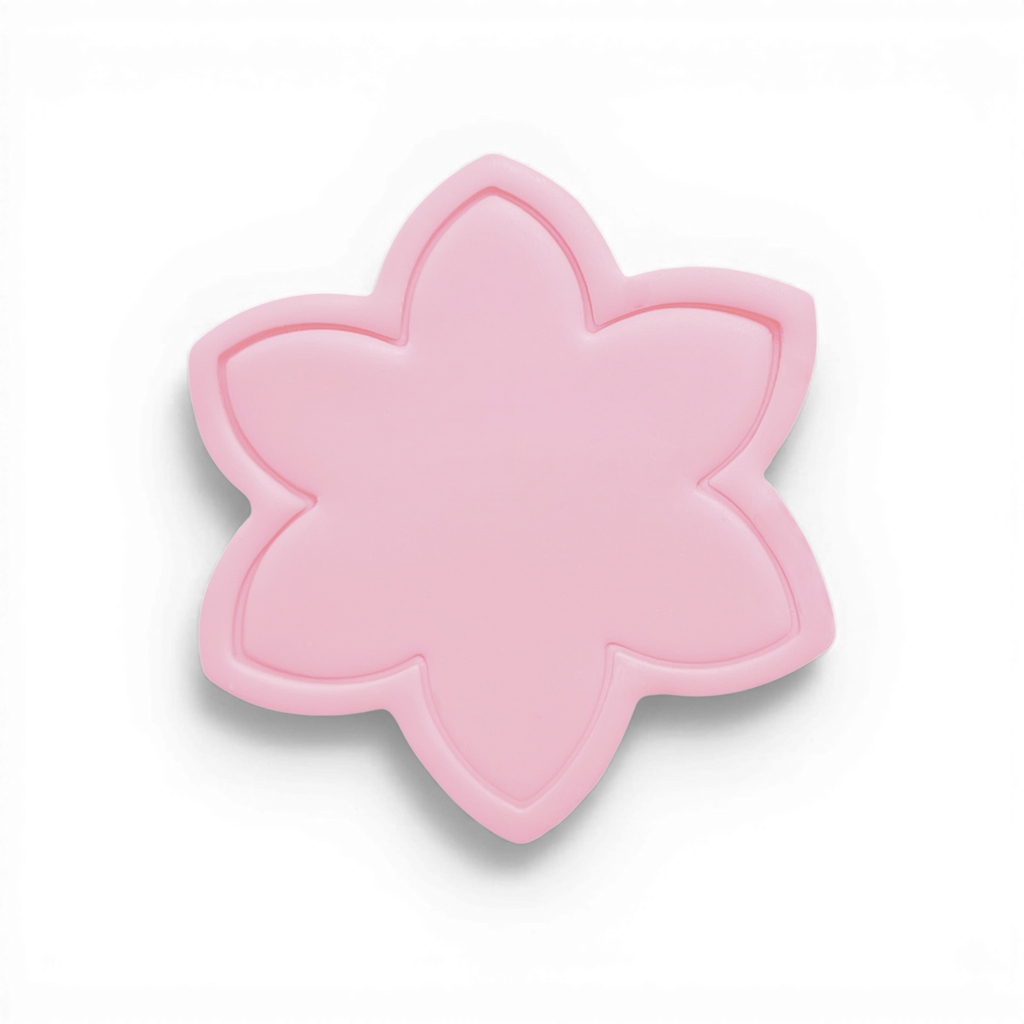 Daisy Bloom Polymer Clay Pink
Daisy Bloom polymer clay floral shape in soft pink with rounded petals on white background.