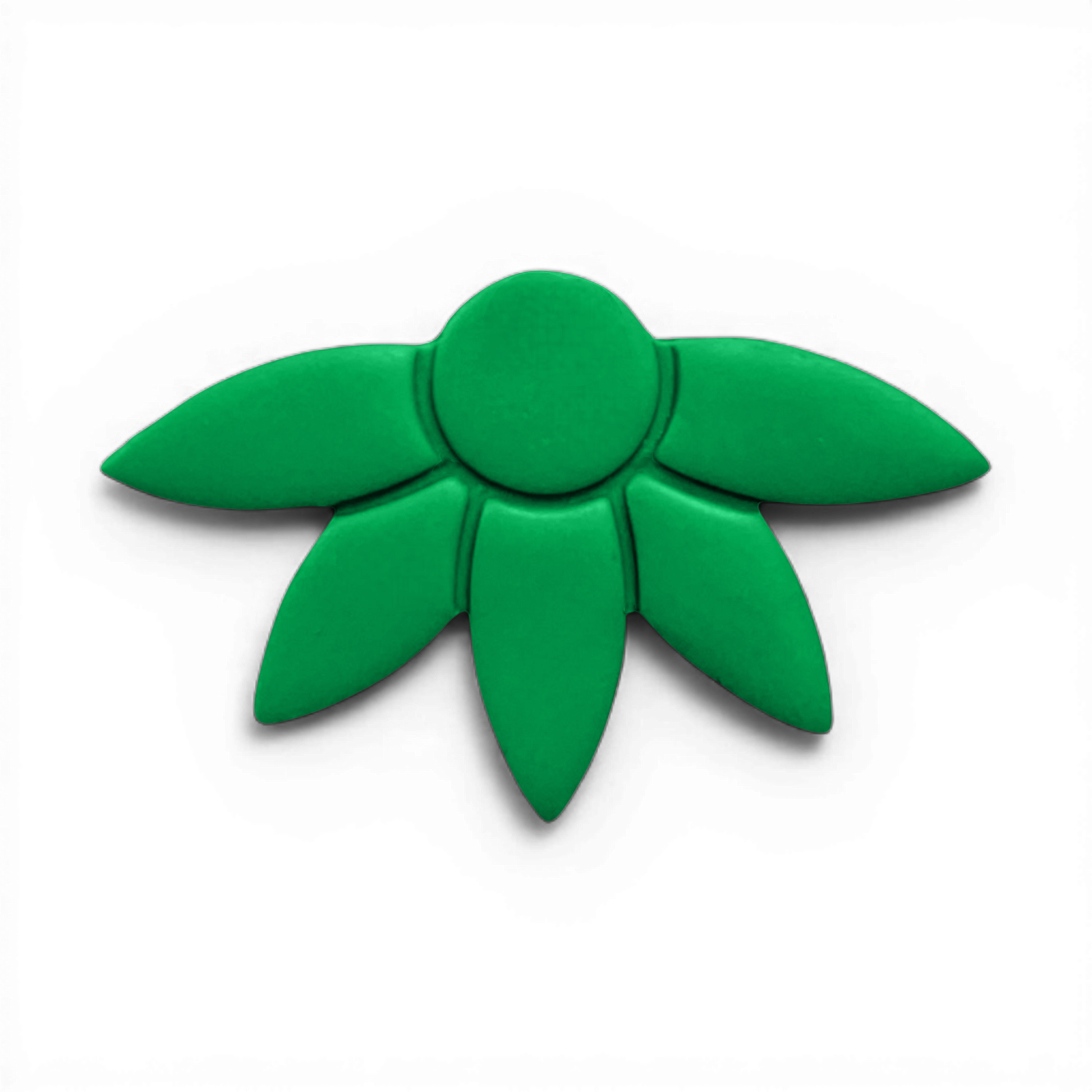 Daisy Dawn Polymer Clay Green
Daisy Dawn polymer clay floral shape in fresh green with tapered petal detail on white background.