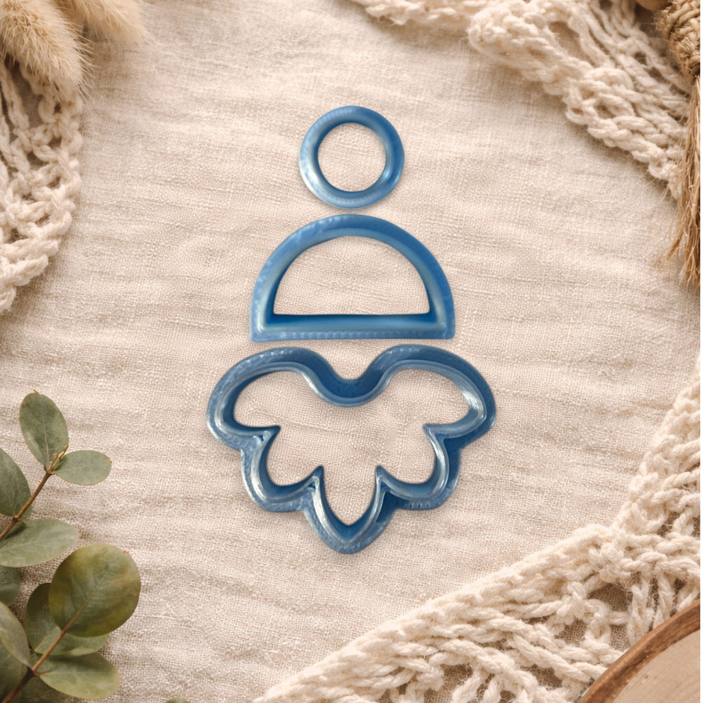 Dayflower Polymer Clay Cutter shown in 2048x2048 product image for polymer clay jewelry making