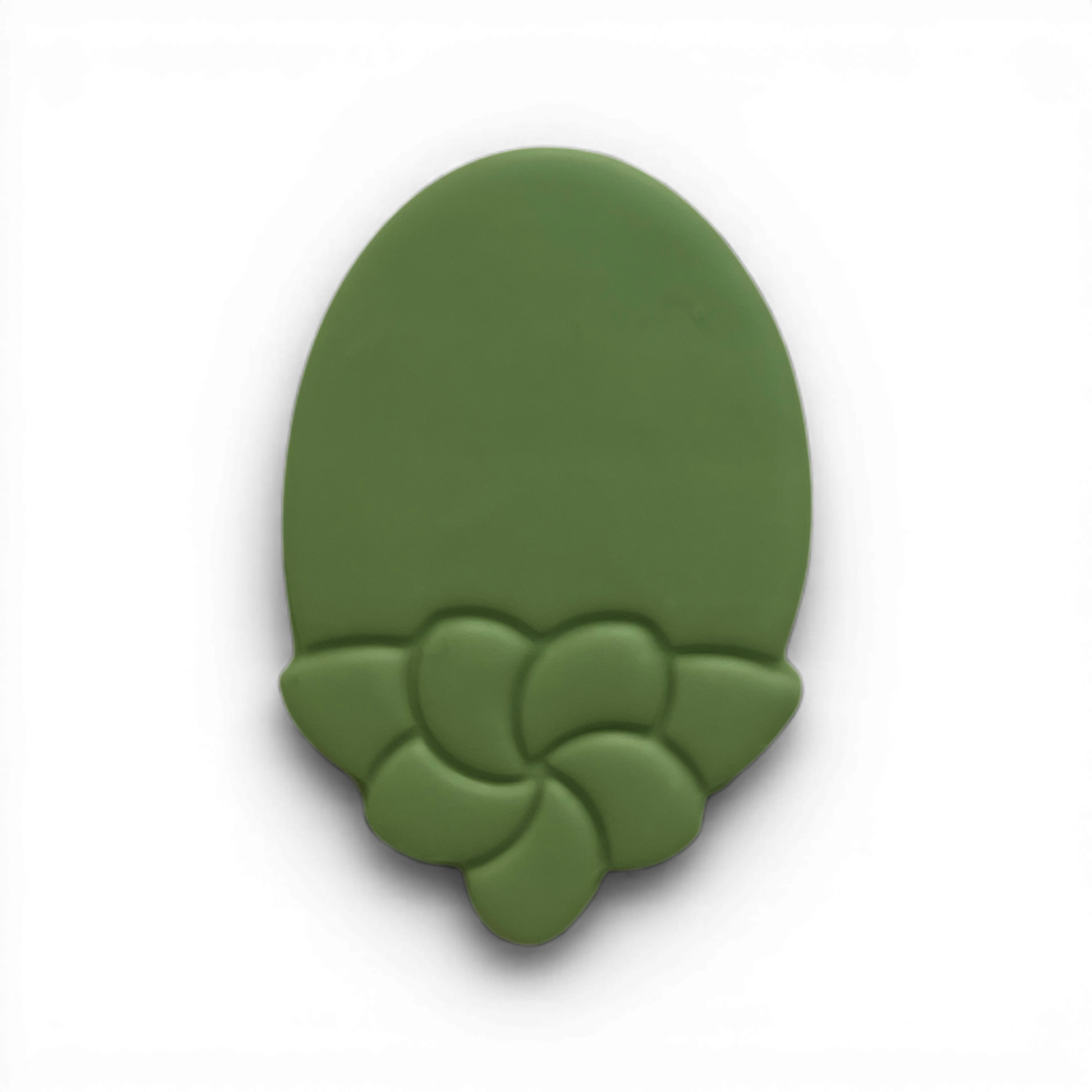 Deco Petal Drop Polymer Clay Olive
Deco Petal Drop polymer clay shape in muted olive green with elegant petal drop design on white background.