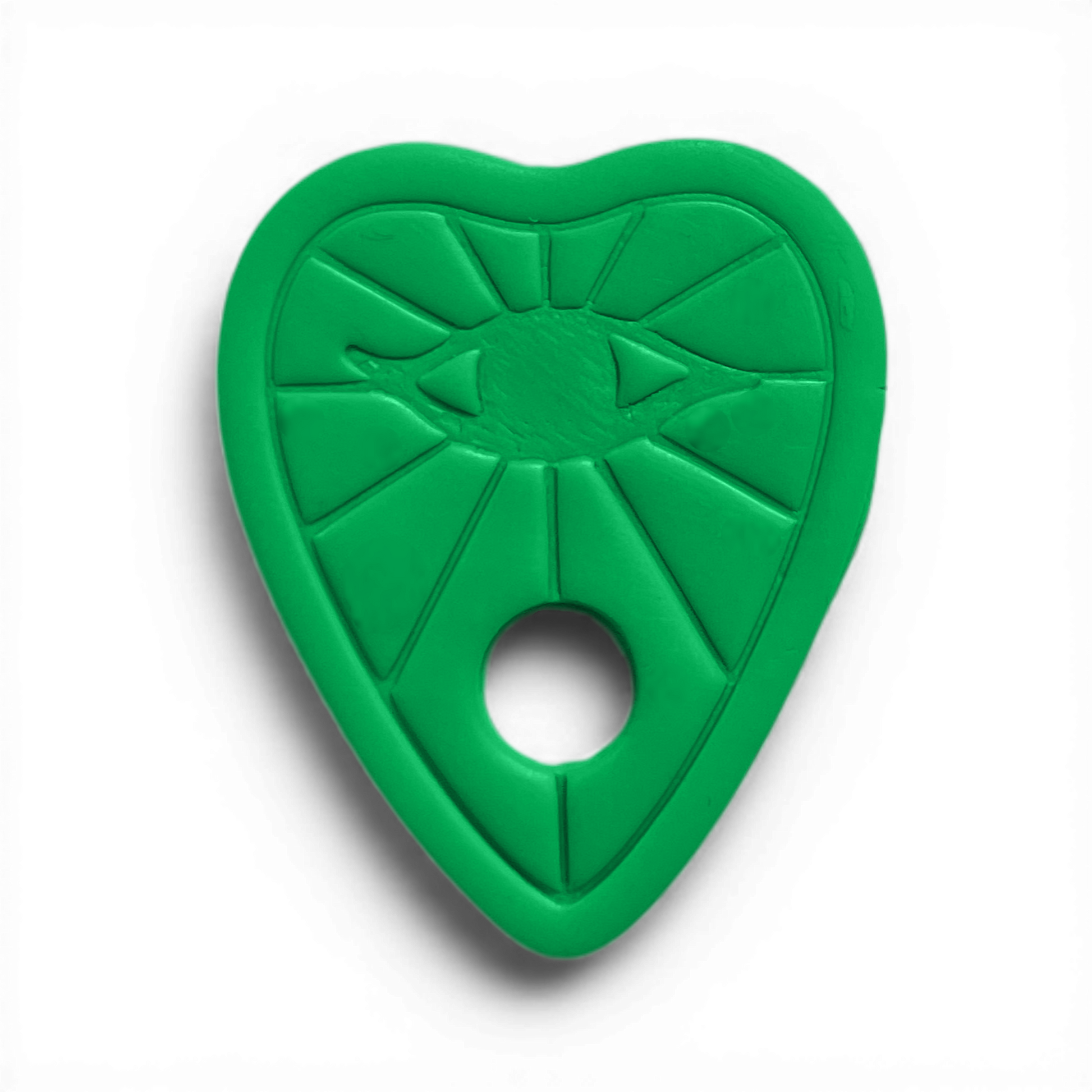 Eye Planchette Polymer Clay Green
Eye Planchette polymer clay shape in fresh green with mystical eye design and radiant detailing on white background.